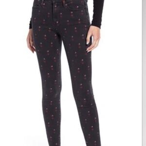 FRAME JEANS Women's Black Patterned Jeans